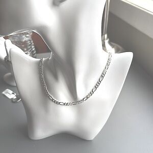 18” sterling Figaro chain silver made in italy